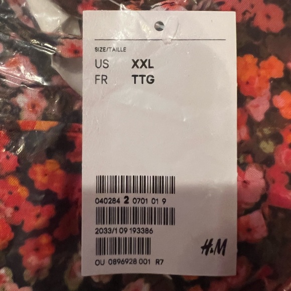 NWT H&M MAMA Ruffled Collar floral Dress - Picture 3 of 4